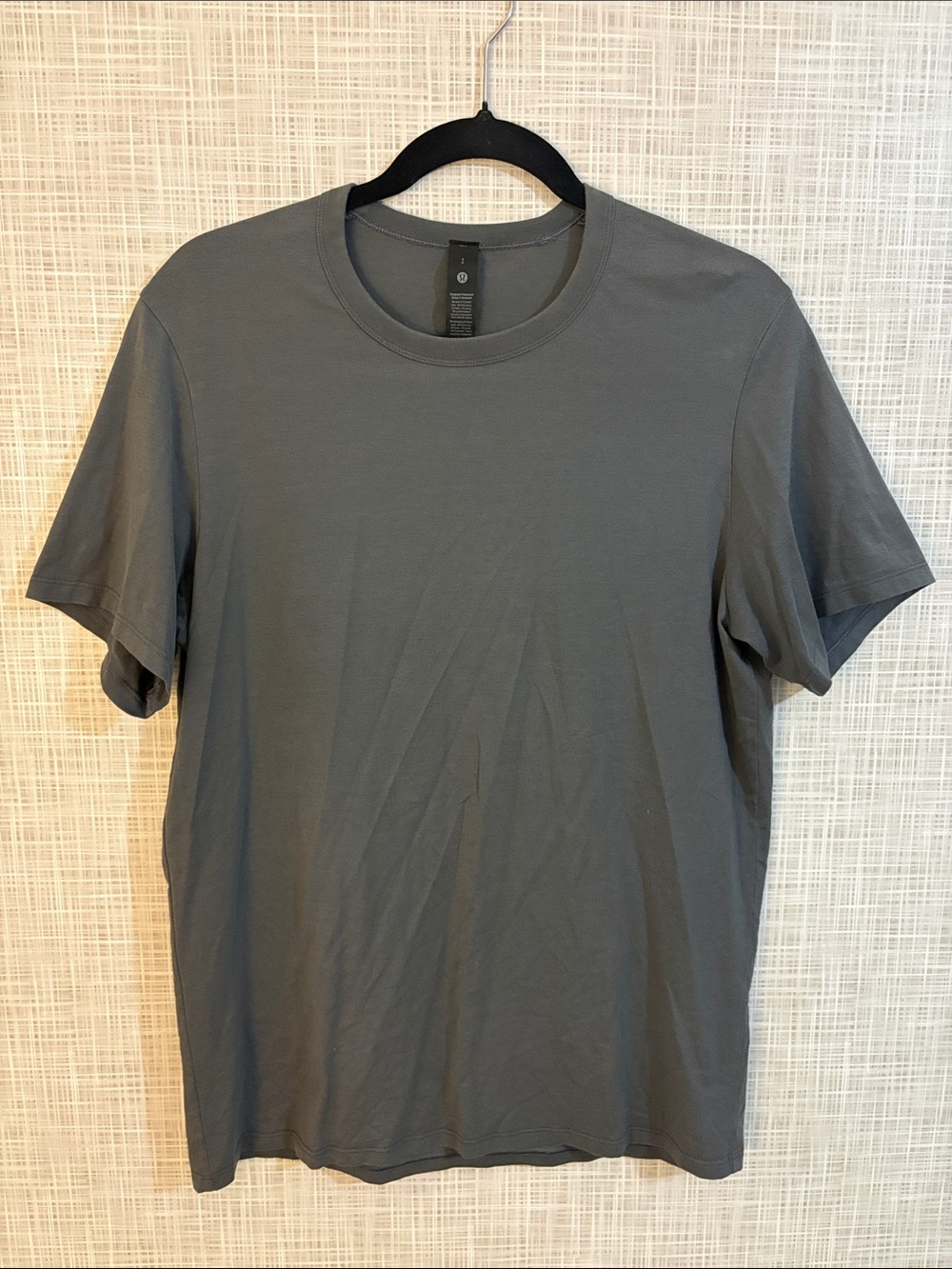 Lululemon Men's “Fundamental”Short Sleeve Crew Tee - Charcoal Gray